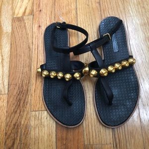 Miu miu black leather sandal. Authentic